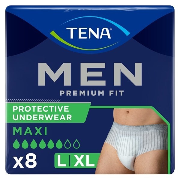 TENA Men Premium Fit Incontinence Pants Maxi L/XL x 8 GOODS Superdrug