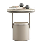 Frato Beppu marble side table with travertine top, UK version
