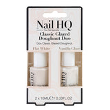 Nail HQ Classic Glazed Doughnut Duo Flat White & Vanilla Glaze Nail Polish Duo