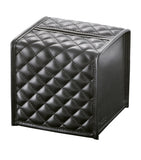 Riviere quilted leather square tissue box, Italian design - British product