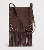 Valentino Garavani embellished suede Nellcôte shoulder bag, imported from the UK