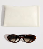 Le Specs oval sunglasses with khaki gradient lenses (British brand)