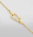 Jade Trau Lola necklace in yellow gold with diamond clasp - British product