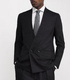 Giorgio Armani silk herringbone tie 7cm width, UK version