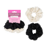 Superdrug Brushworks Lace Scrunchies - Black & White 2 Pack- Buy online at McGrocer