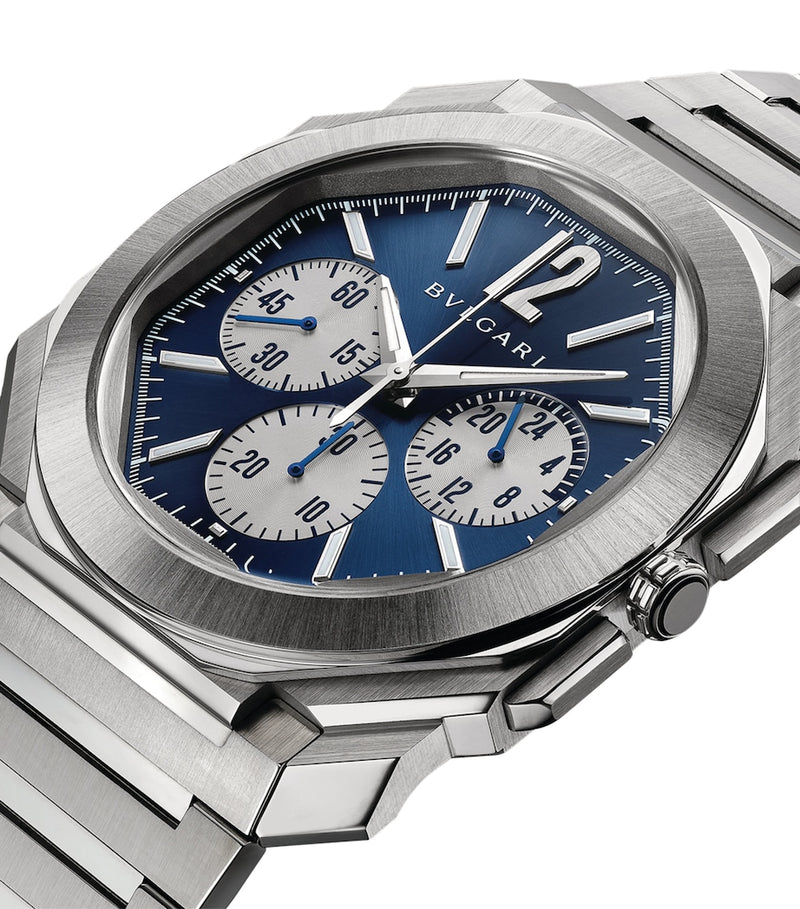 Bvlgari Octo Finissimo Stainless Steel Chronograph GMT Watch 43mm, imported from the UK