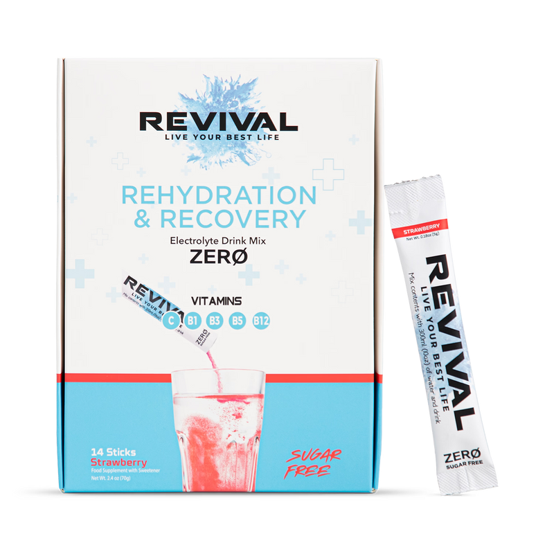 Revival electrolyte drink ZERO Strawberry 14 pack, UK version