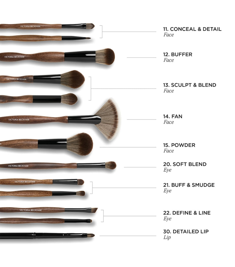 Victoria Beckham dual-ended sculpting and blending makeup brush (British brand)