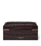 Aspinal of London Leather Croc-Embossed 3-Piece Watch Box - British product
