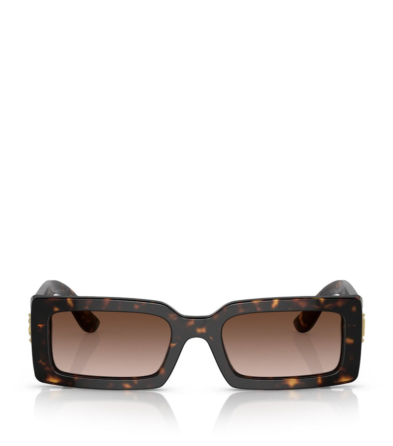 Dolce&Gabbana acetate rectangle sunglasses dark grey lenses, UK version