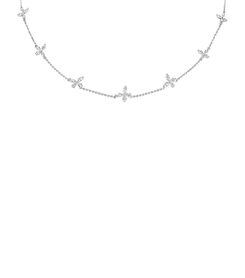 Graff white gold diamond butterfly necklace, UK version