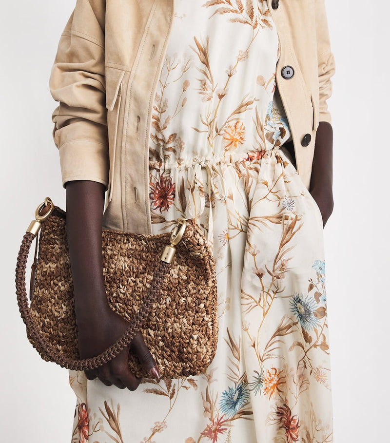 Eleventy raffia woven bag - British product