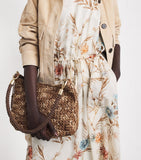 Eleventy raffia woven bag - British product