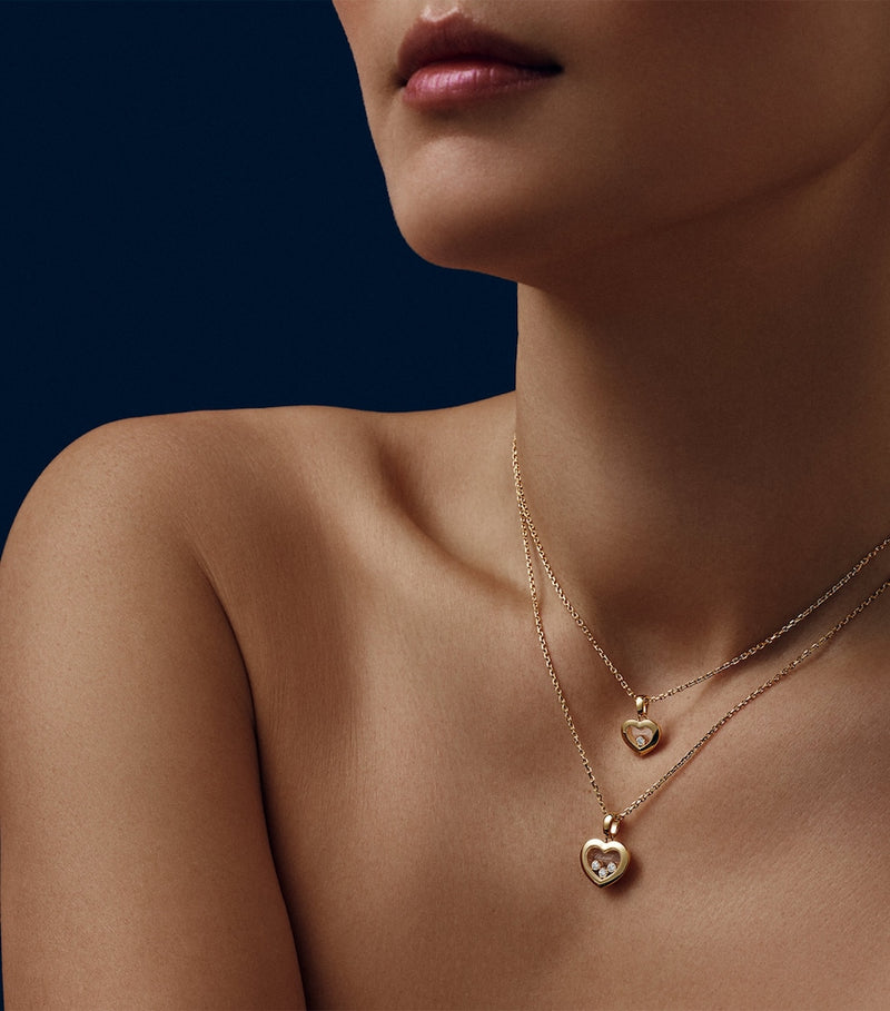 Chopard Happy Diamonds pendant necklace 18k yellow gold, UK version