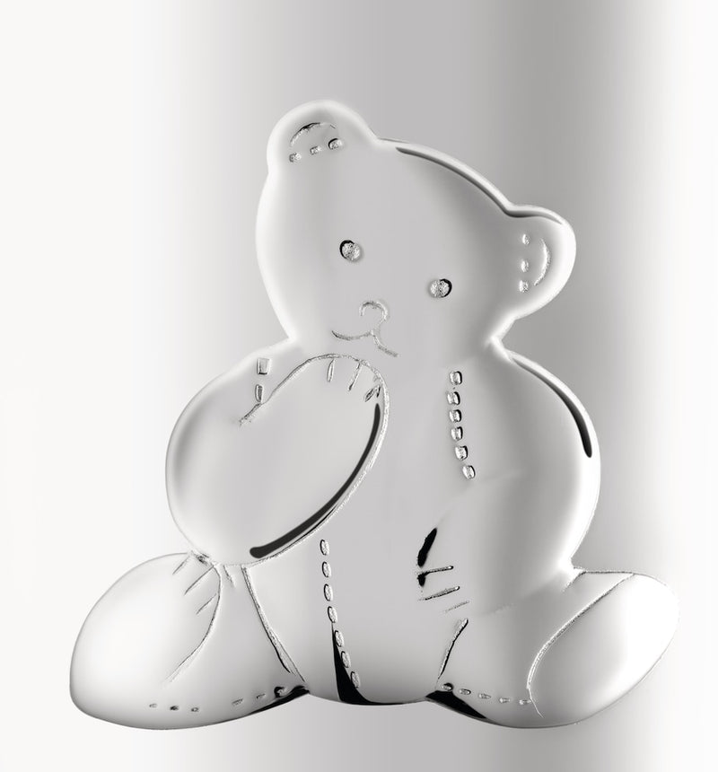 Christofle silver-plated Charlie Bear baby cup, imported from the UK