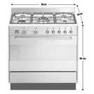 Smeg 90cm Stainless Steel Range Cooker (British brand)