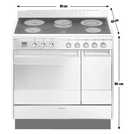 Smeg double oven electric range cooker 90cm (British brand)