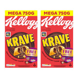 Costco UK Kellogg's Krave Chocolate Hazelnut Chocolate Cereal 2 x 750g- Buy online at McGrocer