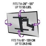 Sanus SMF421-B2 TV wall mount 26-55 (British brand)