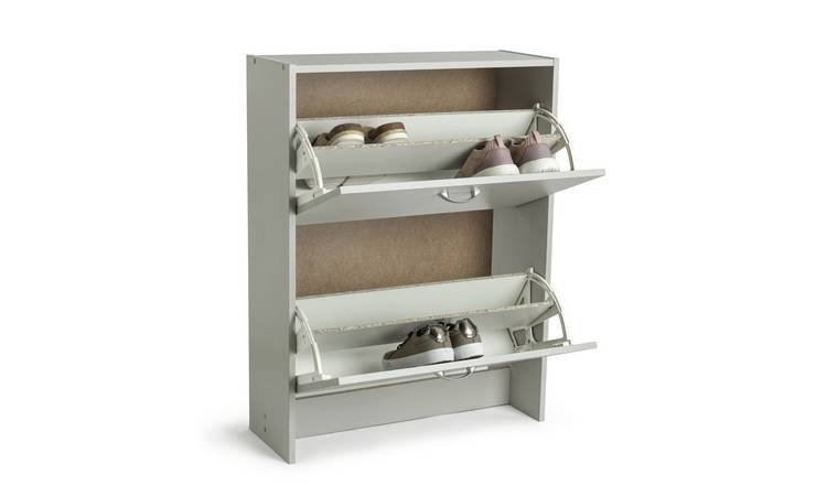 Argos Home grey shoe storage cabinet for 10 pairs - British product