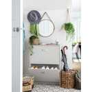 Argos Home grey shoe storage cabinet for 10 pairs - British product