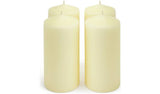 Habitat unscented pillar candle set 15.8cm height, UK version