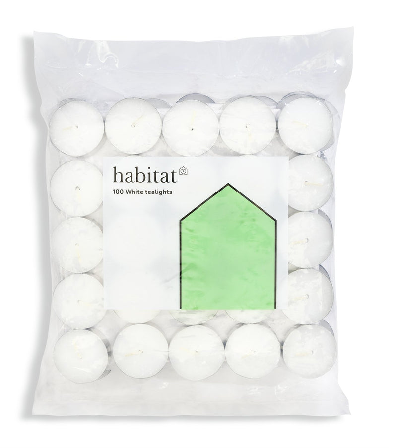 Habitat unscented tealight candles pack of 100, UK version