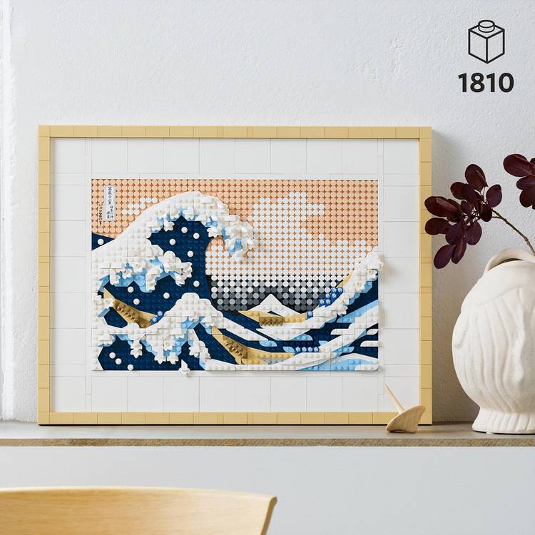 LEGO Art Hokusai The Great Wave wall art set 1810 pieces, imported from the UK