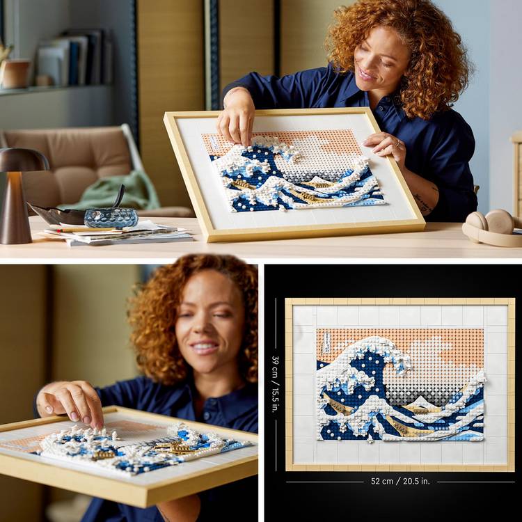 LEGO Art Hokusai The Great Wave wall art set 1810 pieces, imported from the UK