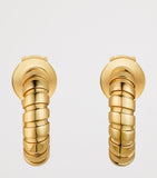 Bvlgari Tubogas hoop earrings 18k yellow gold (British brand)