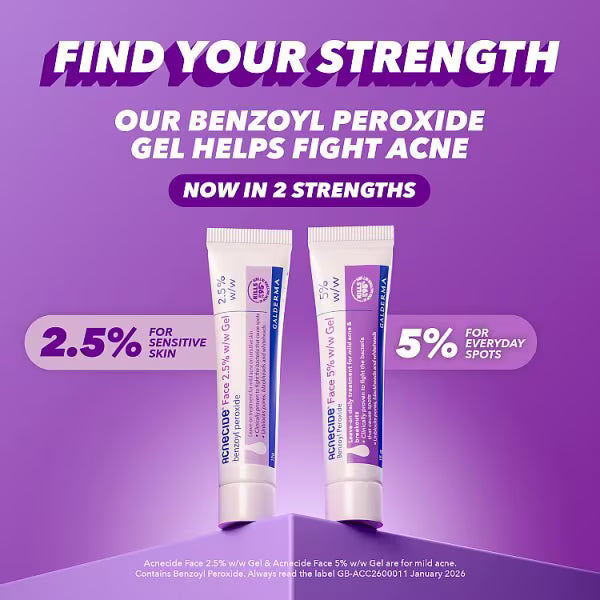 Acnecide Face Gel Spot Treatment Benzoyl Peroxide 15g - British product