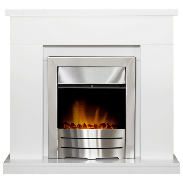 Adam Lomond white electric fireplace suite - British product