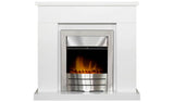Argos Adam Lomond White Electric Fire Suite Freestanding Fireplace- Buy online at McGrocer