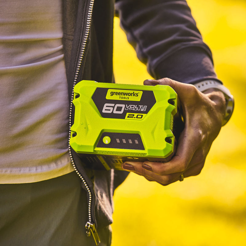 Greenworks 60V 2Ah battery and charger set, UK version