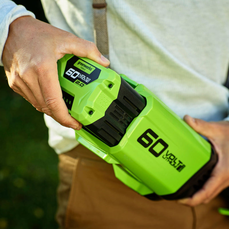 Greenworks 60V 2Ah battery and charger set, UK version