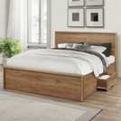 Birlea rustic wood effect oak double bed frame - British product