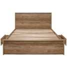Birlea rustic wood effect oak double bed frame - British product