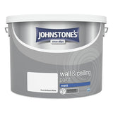 Johnstone's wall and ceiling matt paint Brilliant White 10L, UK version
