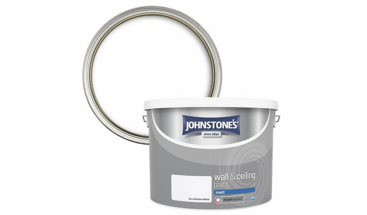 Johnstone's wall and ceiling matt paint Brilliant White 10L, UK version