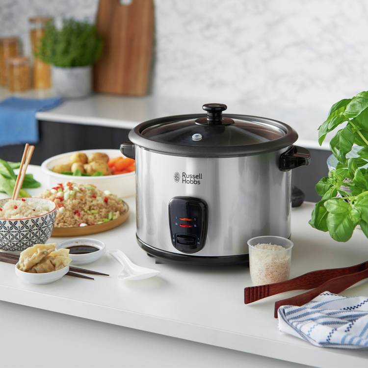 Russell Hobbs rice cooker steamer 1.8L silver (British brand)