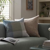 Habitat gingham check cushion sage green 43x43cm, UK version