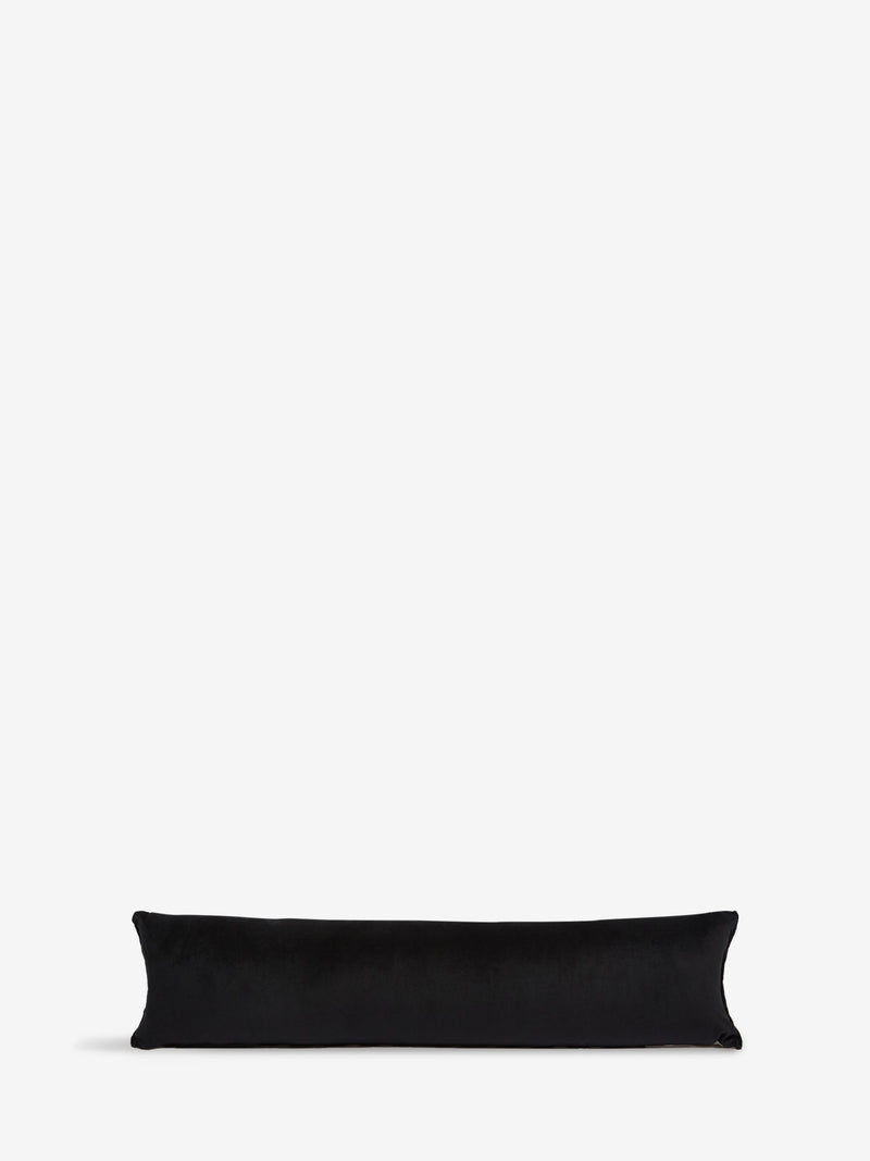 Black No Riff Raff cut velvet draught excluder 88cm - British product