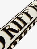 Black No Riff Raff cut velvet draught excluder 88cm - British product