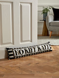 Black No Riff Raff cut velvet draught excluder 88cm - British product