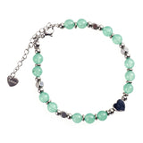 Superdrug Livingandhome Stainless Steel Stone Beaded Bracelet 24cm- Buy online at McGrocer