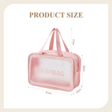 Livingandhome PU leather toiletry bag wet-dry separation - British product