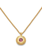 Monica Vinader March birthstone necklace pink tourmaline gold vermeil - British product