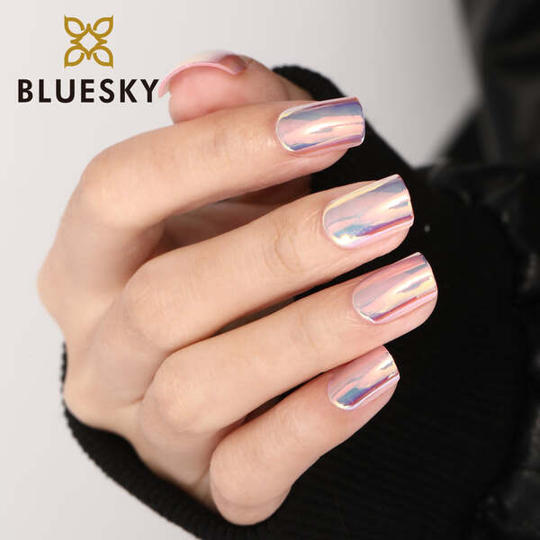 Faux ongles carrés laqués miroir 24 pièces (marque britannique)