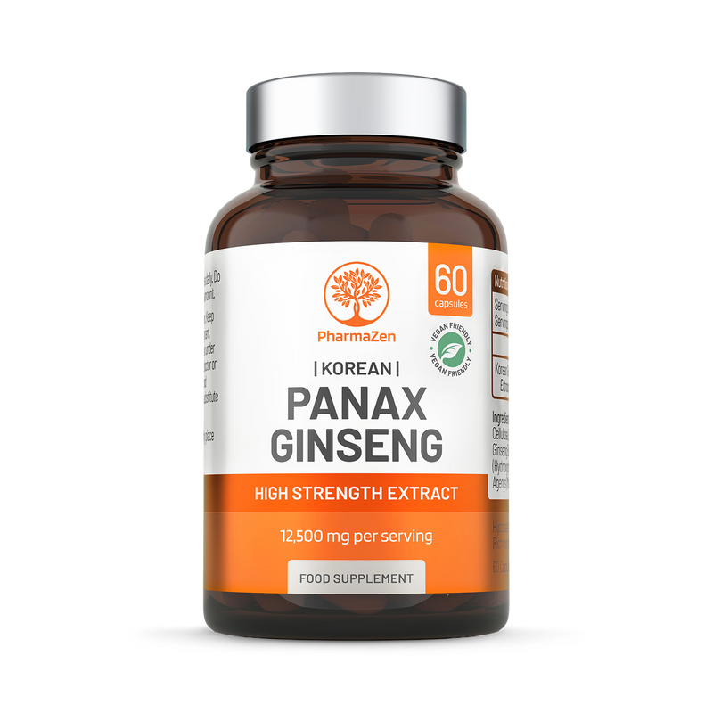 PharmaZen Korean Panax Ginseng Extract 60 Capsules, UK version
