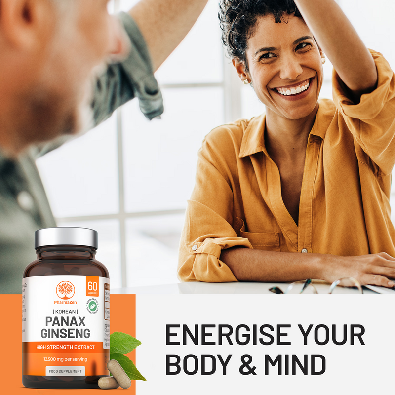 PharmaZen Korean Panax Ginseng Extract 60 Capsules, UK version